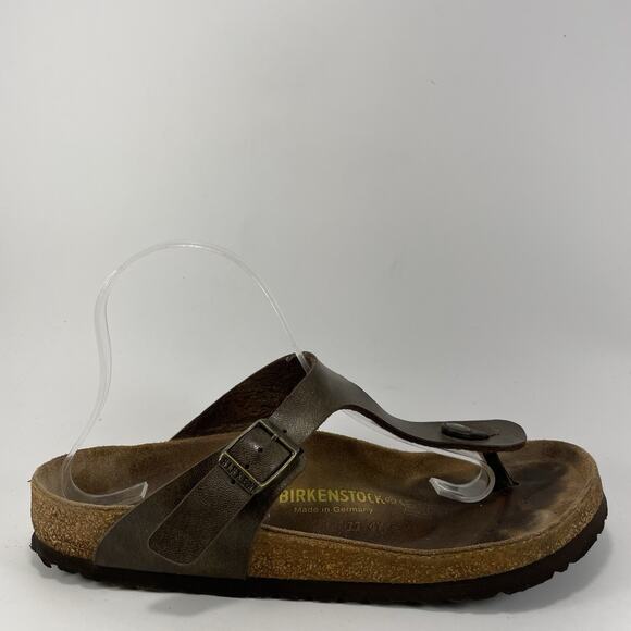 Birkenstock Gizeh Slide Sandal Womens Size 40 US Size 9-9.5 Brown Bronze - Picture 1 of 9